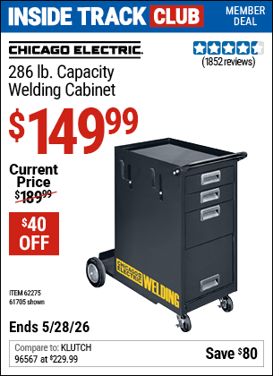 Harbor Freight Coupons, HF Coupons, 20% off - Welding Storage Cabinet
