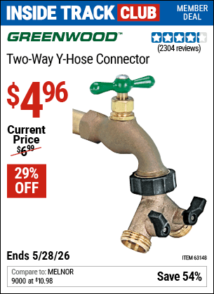 Harbor Freight Coupons, HF Coupons, 20% off - Two-way Y-hose Connector