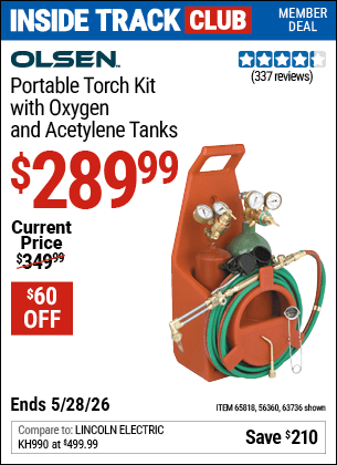 Harbor Freight Coupons, HF Coupons, 20% off - Portable Torch Kit With Oxygen And Acetylene Tanks