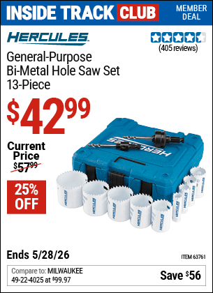 Harbor Freight Coupons, HF Coupons, 20% off - 13 Piece 3/4