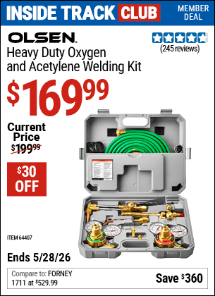 Harbor Freight Coupons, HF Coupons, 20% off - Heavy Duty Oxygen And Acetylene Welding Kit