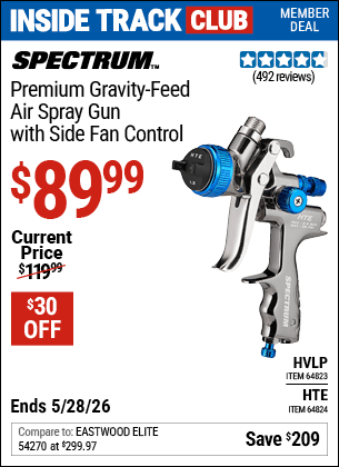 Harbor Freight Coupons, HF Coupons, 20% off - Spectrum 20 Oz. Professional Gravity Feed Air Spray Guns (hvlp/hte)