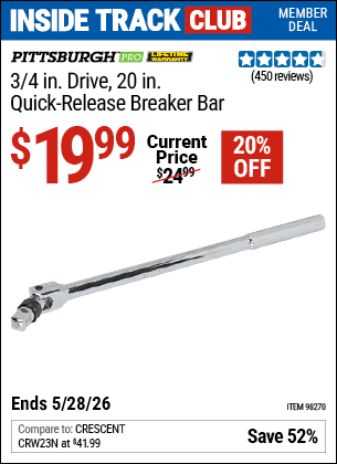 Harbor Freight Coupons, HF Coupons, 20% off - 3/4
