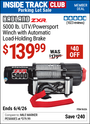Harbor Freight Coupons, HF Coupons, 20% off - BADLAD ZXR 5000 lb.