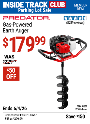 Harbor Freight Coupons, HF Coupons, 20% off - PREDATOR Gas Powered Earth Auger 