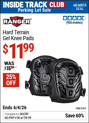 Harbor Freight Coupons, HF Coupons, 20% off - Hard Terrain Gel Knee Pads