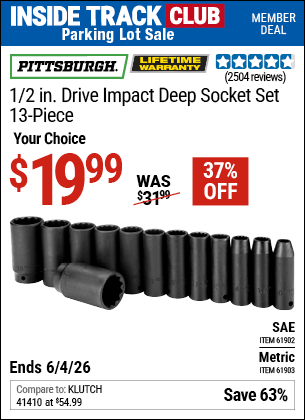 Harbor Freight Coupons, HF Coupons, 20% off - 13 Pieces, 1/2