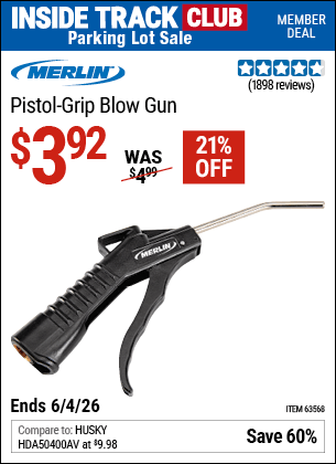 Harbor Freight Coupons, HF Coupons, 20% off - Pistol Grip Blow Gun