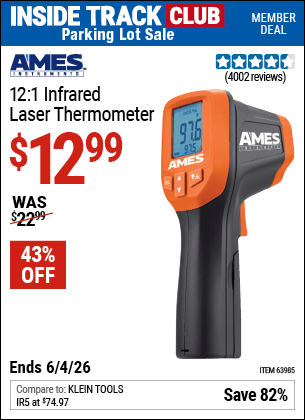 Harbor Freight Coupons, HF Coupons, 20% off - 12:1 Infrared Laser Thermometer