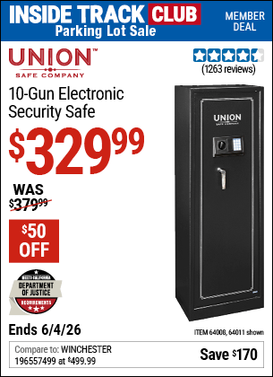 Harbor Freight Coupons, HF Coupons, 20% off - 10 Gun Electronic Security Safe