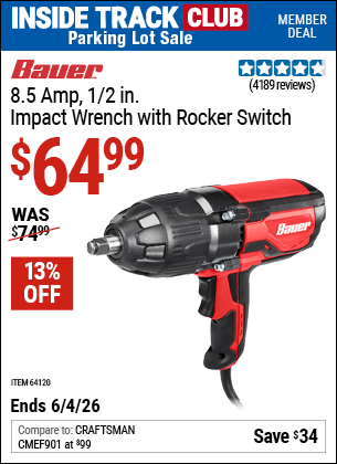 Harbor Freight Coupons, HF Coupons, 20% off - Bauer 1/2