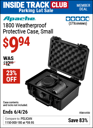 Harbor Freight Coupons, HF Coupons, 20% off - Apache 1800 Weatherproof Protective Case