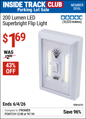 Harbor Freight Coupons, HF Coupons, 20% off - Led Super Bright Flip Light