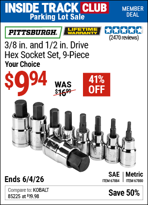 Harbor Freight Coupons, HF Coupons, 20% off - 9 Piece 3/8