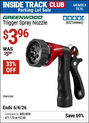 Harbor Freight Coupons, HF Coupons, 20% off - Trigger Spray Nozzle