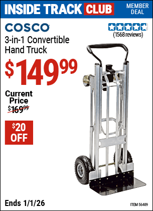 Harbor Freight Coupons, HF Coupons, 20% off - Franklin 3-in-1 Convertible Hand Truck