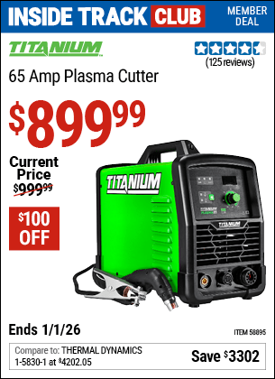 Harbor Freight Coupons, HF Coupons, 20% off - TITANIUM 65A Plasma Cutter 