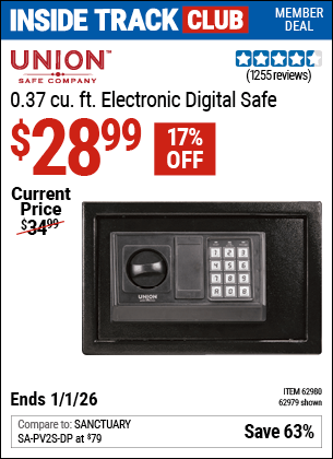 Harbor Freight Coupons, HF Coupons, 20% off - 0.37 Cu.ft. Electronic Safe