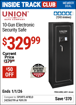 Harbor Freight Coupons, HF Coupons, 20% off - 10 Gun Electronic Security Safe