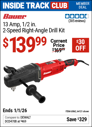 Harbor Freight Coupons, HF Coupons, 20% off - 13 Amp, 2-speed 1/2