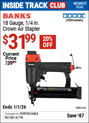 Harbor Freight Coupons, HF Coupons, 20% off - 18 Gauge, 1/4