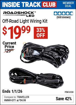 Harbor Freight Coupons, HF Coupons, 20% off - Roadshock Light Bar Wiring Kit
