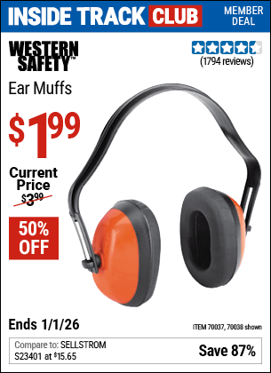 Harbor Freight Coupons, HF Coupons, 20% off - Industrial Ear Muffs