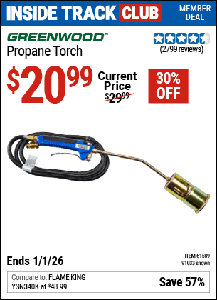 Harbor Freight Coupons, HF Coupons, 20% off - Propane Torch