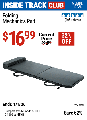 Harbor Freight Coupons, HF Coupons, 20% off - Folding Mechanic's Pad