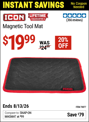 Harbor Freight Coupons, HF Coupons, 20% off - 70077