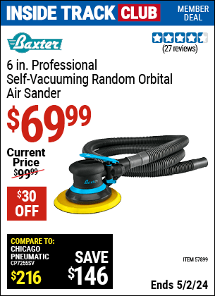 Harbor Freight Coupons, HF Coupons, 20% off - 6 in. Professional Self-Vacuuming Random Orbital Sander