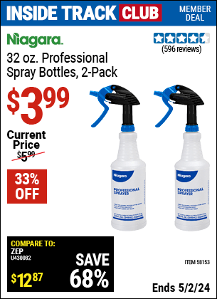 Harbor Freight Coupons, HF Coupons, 20% off - 32 oz. Professional Spray Bottle, 2 Pk.