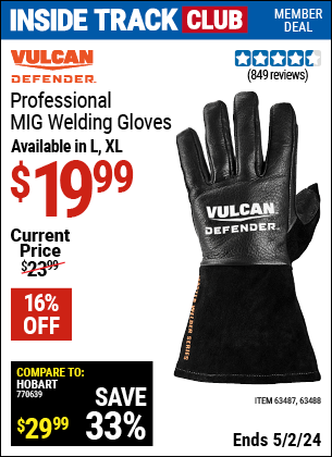 Harbor Freight Coupons, HF Coupons, 20% off - Professional Mig Welding Gloves