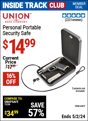 Harbor Freight Coupons, HF Coupons, 20% off - Personal Portable Security Safe