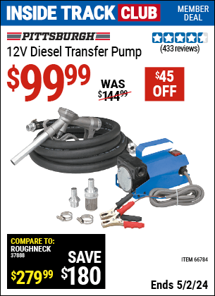 Harbor Freight Coupons, HF Coupons, 20% off - 12v Diesel Transfer Pump