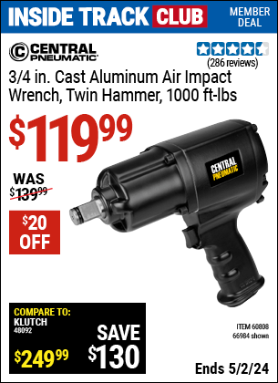 Harbor Freight Coupons, HF Coupons, 20% off - 3/4