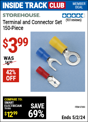 Harbor Freight Coupons, HF Coupons, 20% off - 150 Piece Terminal And Connector Set