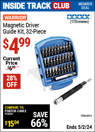 Harbor Freight Coupons, HF Coupons, 20% off - 32 Piece Magnetic Driver Guide Kit