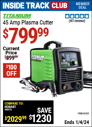 Harbor Freight Coupons, HF Coupons, 20% off - Titanium 45a Plasma Cutter