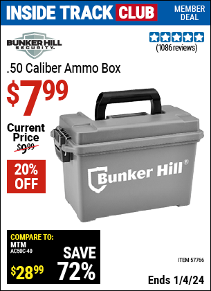 Harbor Freight Coupons, HF Coupons, 20% off - 0.50 Caliber Ammo Box