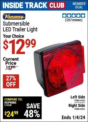Harbor Freight Coupons, HF Coupons, 20% off - Submersible Trailer Lights