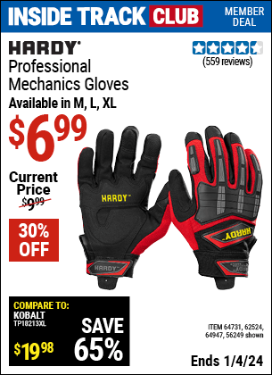 Harbor Freight Coupons, HF Coupons, 20% off - Hardy Professional Mechanic's Gloves