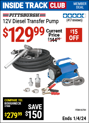 Harbor Freight Coupons, HF Coupons, 20% off - 12v Diesel Transfer Pump