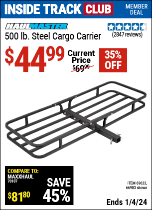 Harbor Freight Coupons, HF Coupons, 20% off - 500 Lb. Capacity Deluxe Steel Cargo Carrier