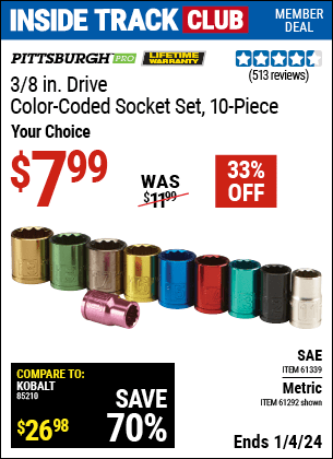 Harbor Freight Coupons, HF Coupons, 20% off - 10 Piece 3/8