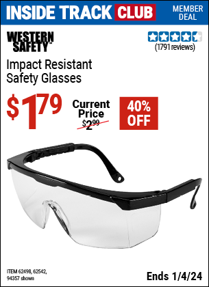 Harbor Freight Coupons, HF Coupons, 20% off - Impact Resistant Safety Glasses