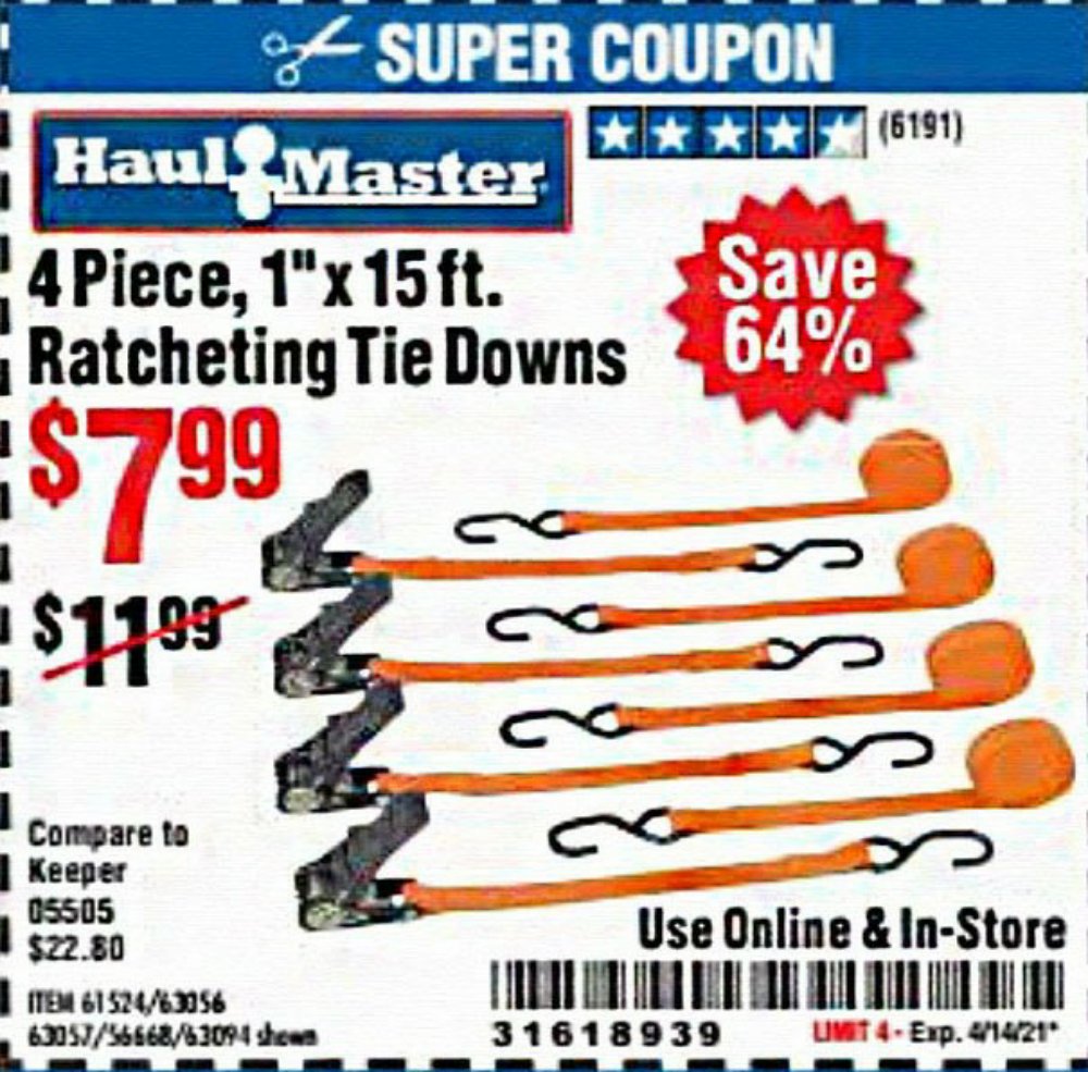 Harbor Freight Coupon, HF Coupons - 4 Piece 1