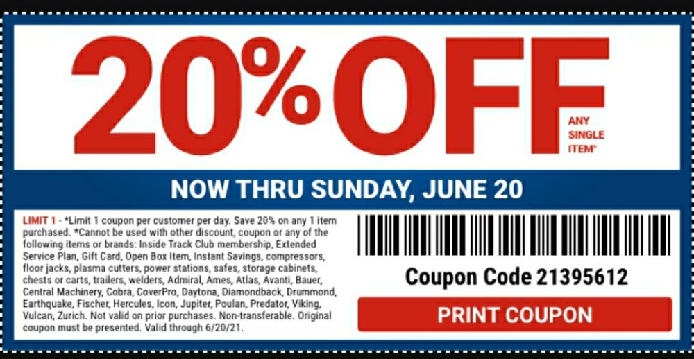 Harbor Freight Coupon, HF Coupons - 20%